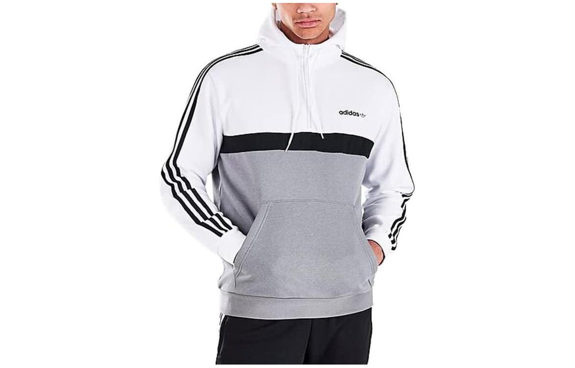 adidas Colorblock Striped Pullover Hoodie HF2066