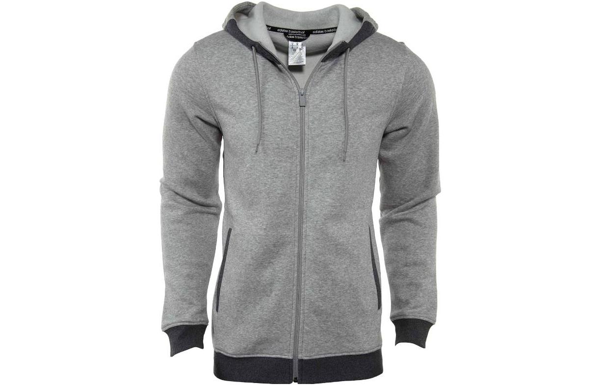 adidas Colorblock Zip-Up Hoodie Jacket - Grey AX7931