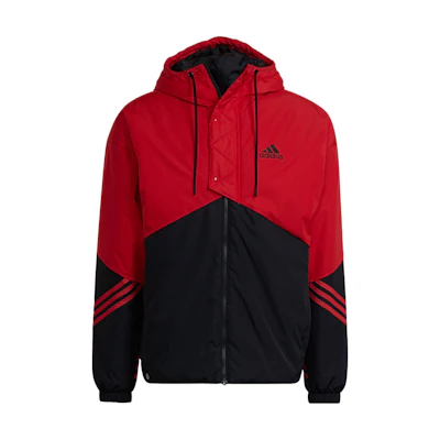 adidas Colorblock Zip Hoodie Jacket Light Scarlet H65746