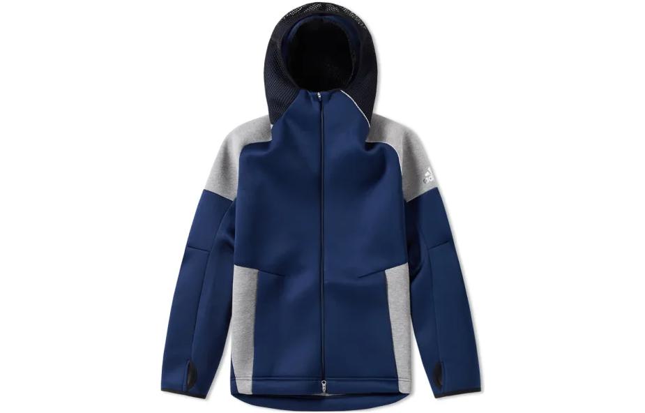 adidas Colorblock Zip Hoodie Jacket Navy Blue BP7295