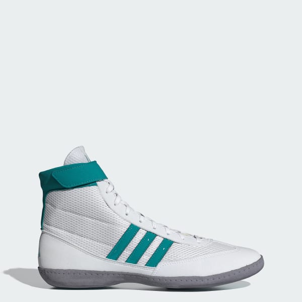 Adidas Combat Speed 4 Wrestling Shoes Cloud White/Pure Teal/Grey Three JQ4985