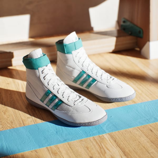 Details for Adidas Combat Speed 4 Kasut Gusti Putih/Teal Tulen/Kelabu Tiga JQ4985
