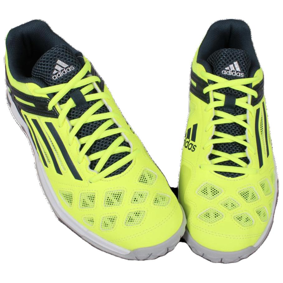 Shop adidas 舒適百搭 減震耐磨 低筒 羽毛球鞋 男款 綠色