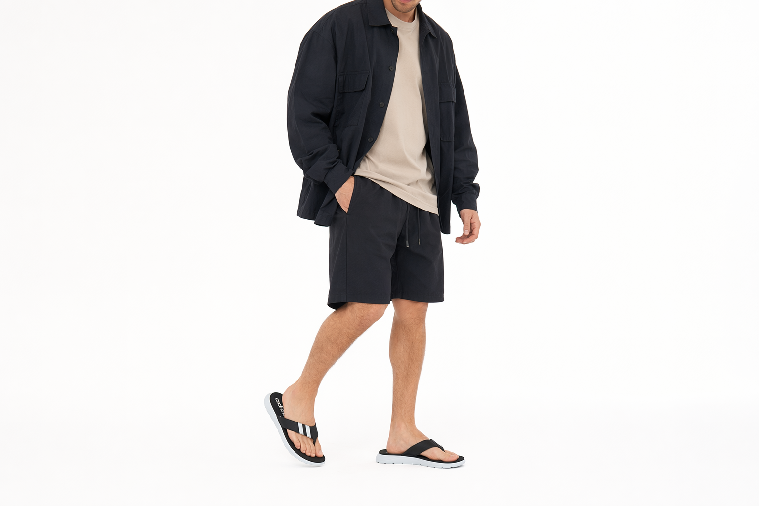 Order Adidas 舒適涼鞋「黑白」EG2069