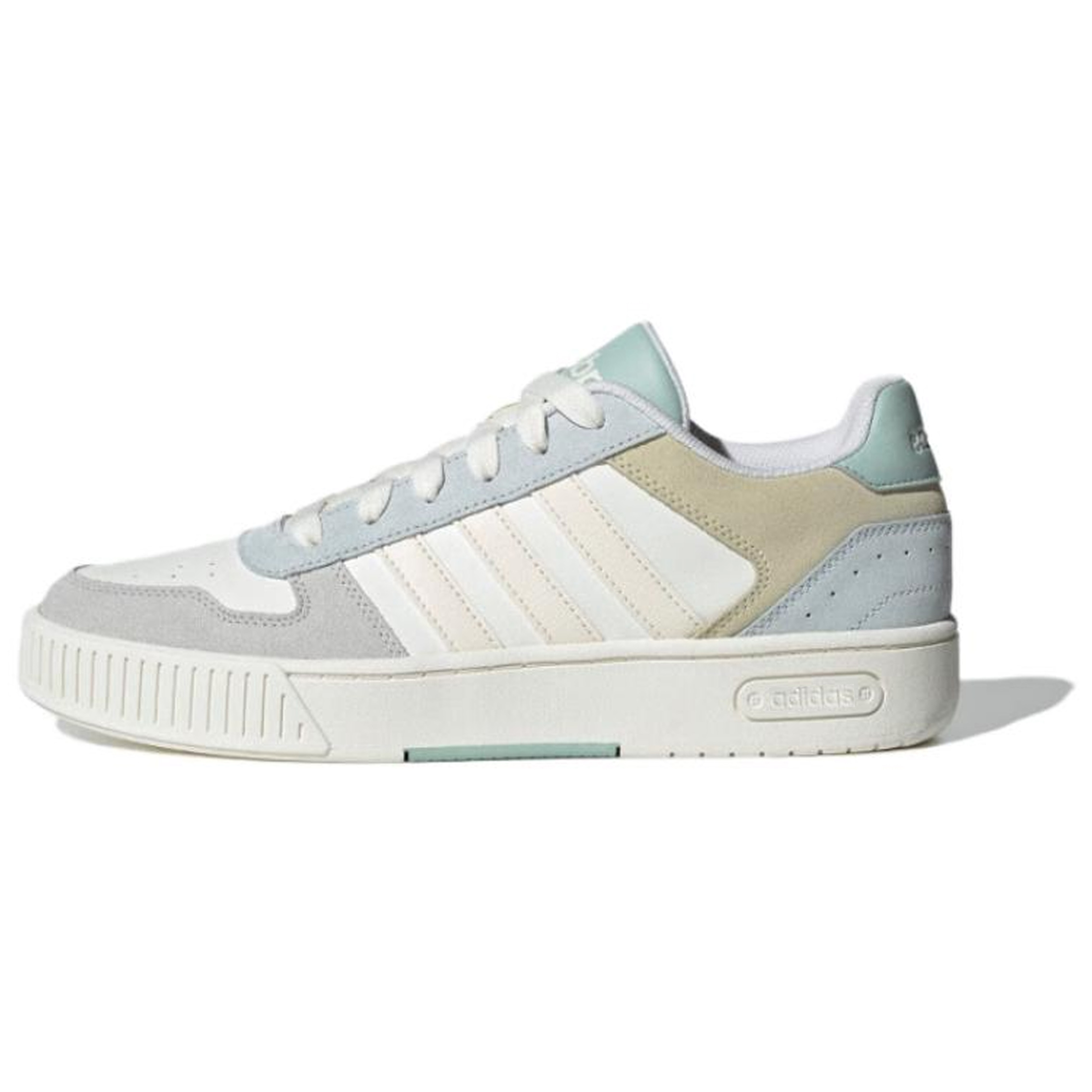 adidas Comfort Serrated Sole Low-Top Sneakers White Gray Basketball Style JI2549