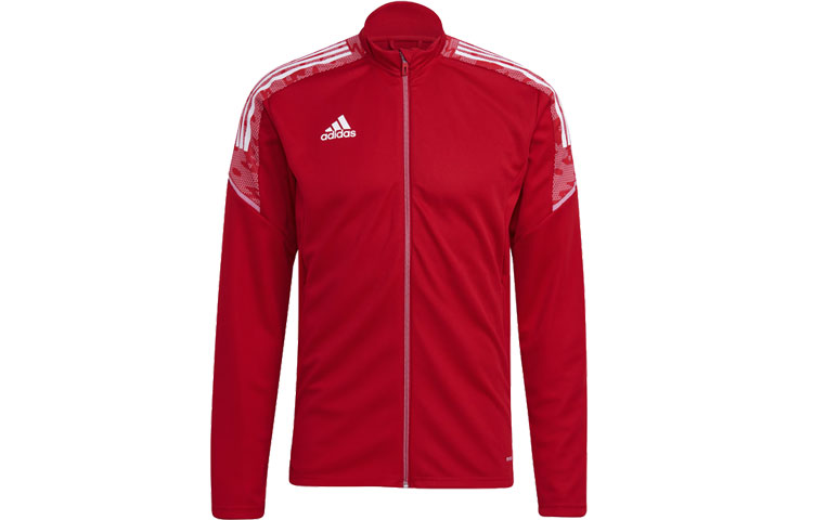 adidas Condivo 21 Primeblue Red Track Jacket 3-Stripes Full-Zip Top GH7124