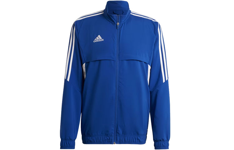 adidas Condivo 22 Blue Tri-Stripe Track Jacket Long Sleeve HA6245