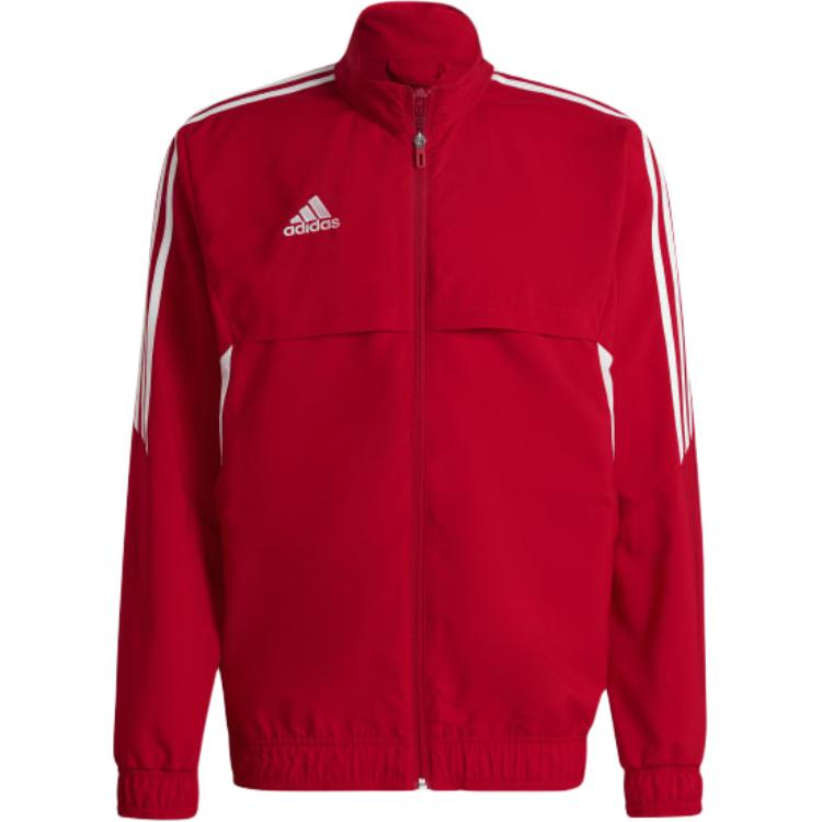 adidas CONDIVO 22 Red Striped Zip-Up Track Jacket Long Sleeve HA6238