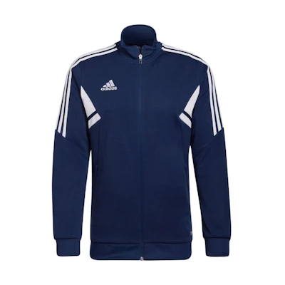adidas CONDIVO 22 Striped Logo Zip-Up Jacket Navy Blue - Casual Wear HA6249