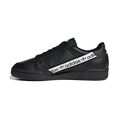adidas Continental 80 'Wordmark Side Stripe - Black White'