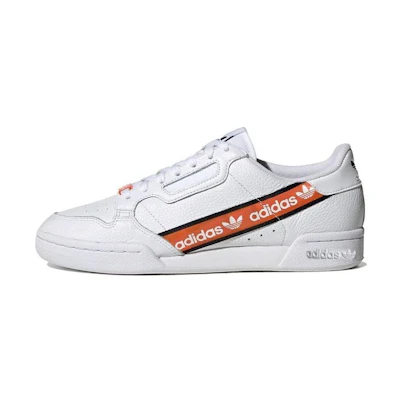 adidas Continental 80 'Wordmark Side Stripe - White Orange'