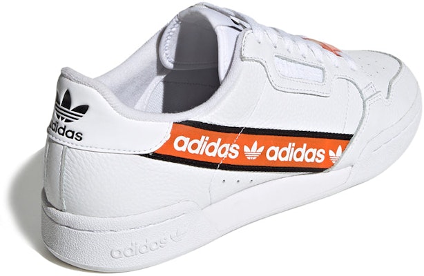 adidas originals Continental 80 低筒 板鞋 女款 白橙黑 Shop adidas originals Continental 80 低筒 板鞋 女款 白橙黑