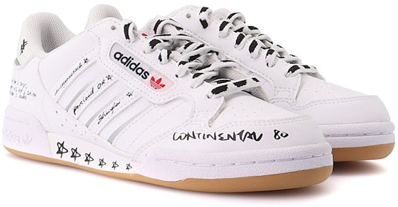 adidas originals Continental 80 塗鴉 耐磨防滑輕便 低筒 復古跑步鞋 男女同款 白棕 Shop adidas originals Continental 80 塗鴉 耐磨防滑輕便 低筒 復古跑步鞋 男女同款 白棕