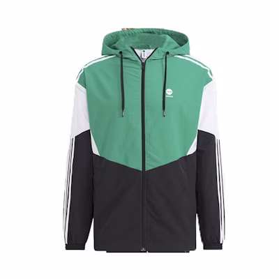 adidas Contrast Stitch Hoodie Jacket Green - Fall Casual Sportswear HM2004