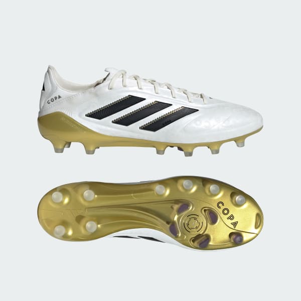 Adidas Copa Pure 3 Elite AG Artificial Grass Soccer Cleats Zero Metalic/Core Black/Gold Metallic JR2116