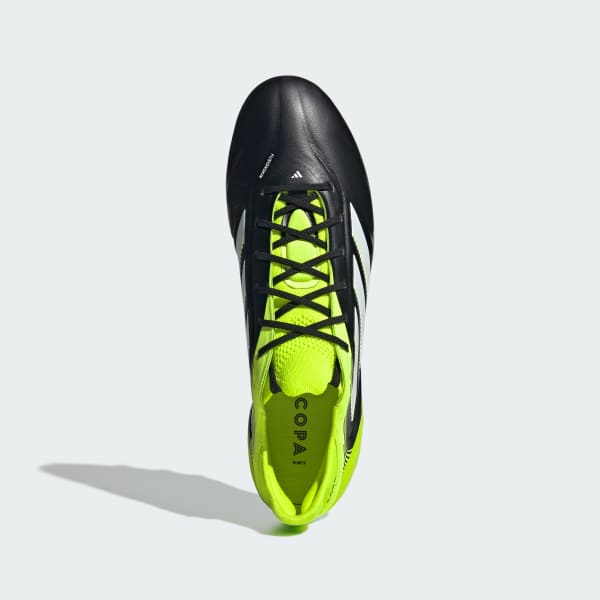 Shop Adidas Copa Pure 3 Elite AG Artificial Grass Soccer Cleats Core Black/Cloud White/Lucid Lemon JR2820