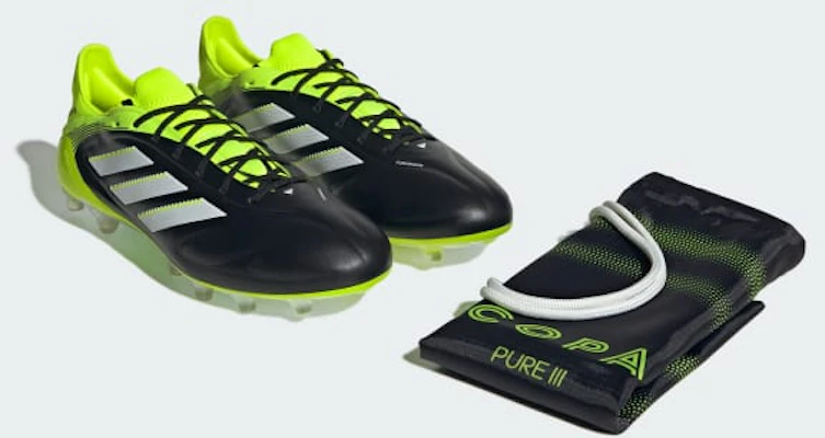 Adidas Copa Pure 3 Elite AG Artificial Grass Soccer Cleats Core Black/Cloud White/Lucid Lemon JR2820 2