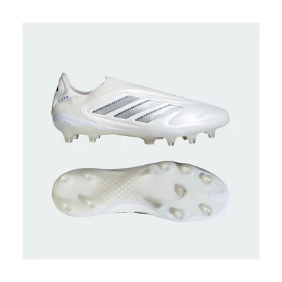 Adidas Copa Pure 3 Elite Laceless FG Soccer Cleats for Natural Grass Cloud White/Silver Metallic/Bright Royal