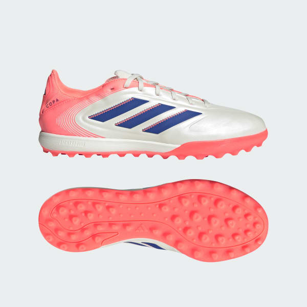 Buy Adidas Copa Pure 3 Pro TF Zapatillas Turf Blanco/Lucid Blue/Coral Signal JR2833