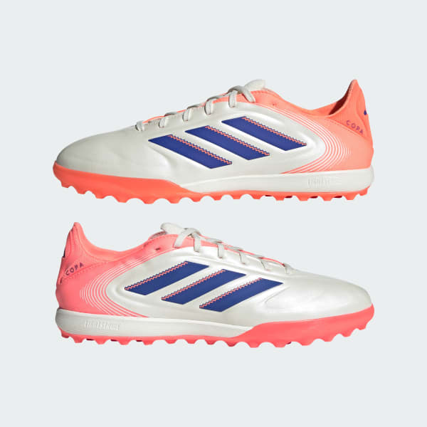 Cheap Adidas Copa Pure 3 Pro TF Zapatillas Turf Blanco/Lucid Blue/Coral Signal JR2833