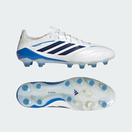 adidas Copa Pure IV Elite HG/AG Football Boots for Firm Ground, Artificial & Natural Grass Zero Metalic/Dark Blue/Lucid Ray Blue KI0595