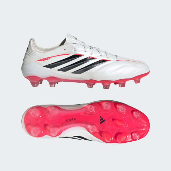 Adidas COPA PURE IV ELITE HG/AG Japan Soccer Cleats for Firm Ground/Artificial Grass Zero Metalic/Core Black/Lucid Red JQ0403
