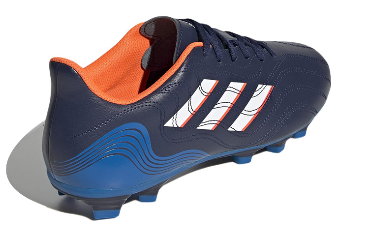 Shop adidas Copa Sense.4 FG 多地形 防滑耐磨輕便 足球鞋 男女款 藍白橘