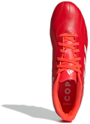 adidas Copa Sense.4 耐磨防滑 低筒足球鞋 紅白 Shop adidas Copa Sense.4 耐磨防滑 低筒足球鞋 紅白
