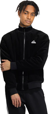 adidas Corduroy M Jacket Black Retro Sports Stand Collar Casual Wear HD0360 Lookbook adidas Corduroy M Jacket Black Retro Sports Stand Collar Casual Wear HD0360