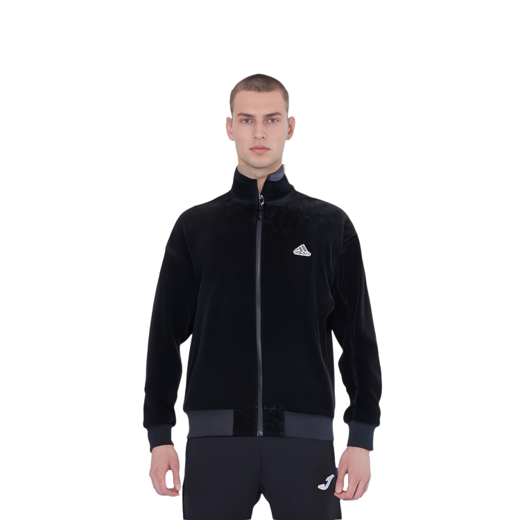 Shop adidas Corduroy M Jacket Black Retro Sports Stand Collar Casual Wear HD0360