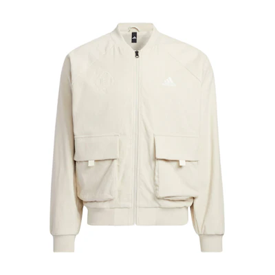 adidas Corduroy Vintage Workwear Jacket White Male Thickened Sportswear HR4446