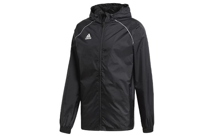 adidas Core18 RN Woven Hooded Soccer Logo Jacket Black CE9048