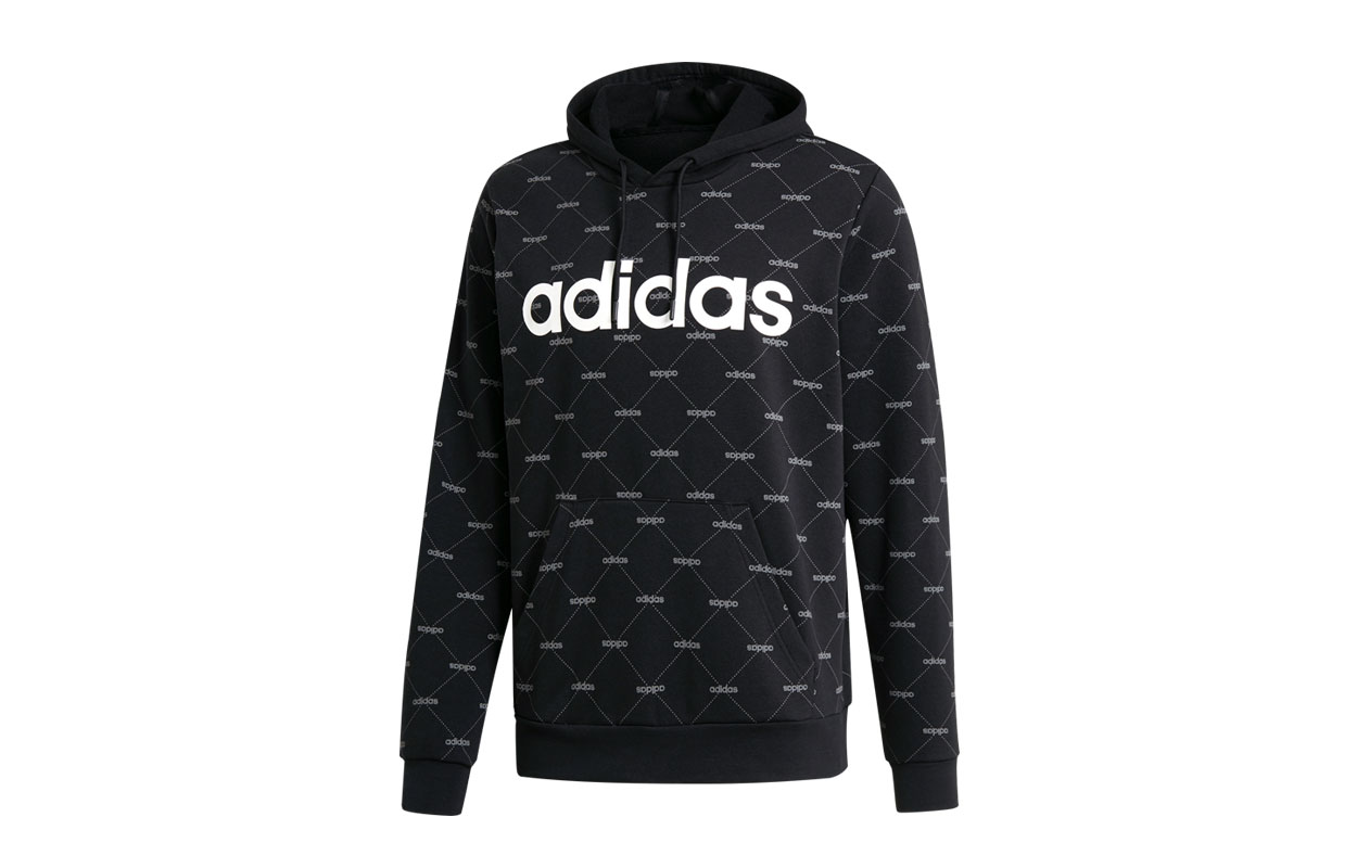 adidas Core Fav Hoodie Jacket Black Casual Sports Pullover EI6256
