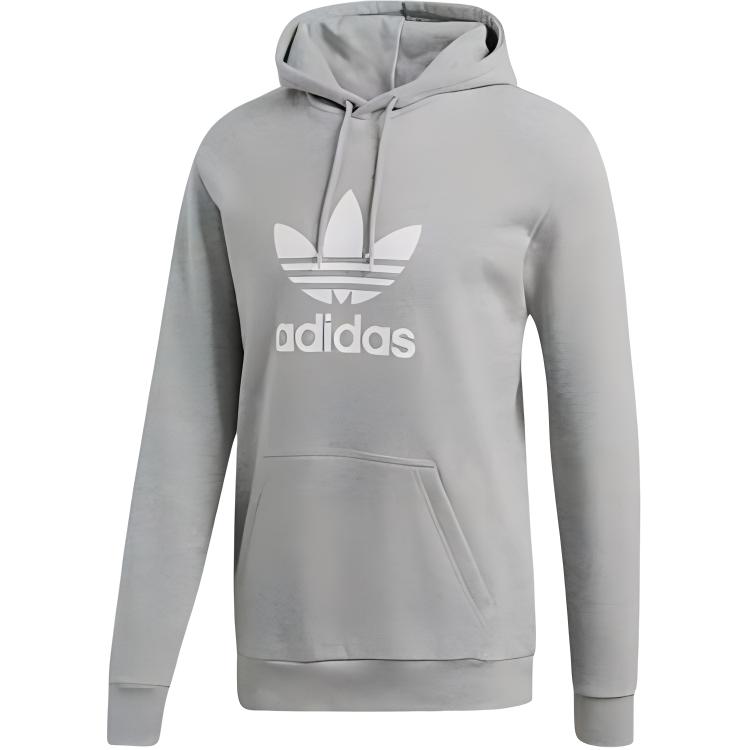adidas Cotton Logo Hoodie Gray CY4572