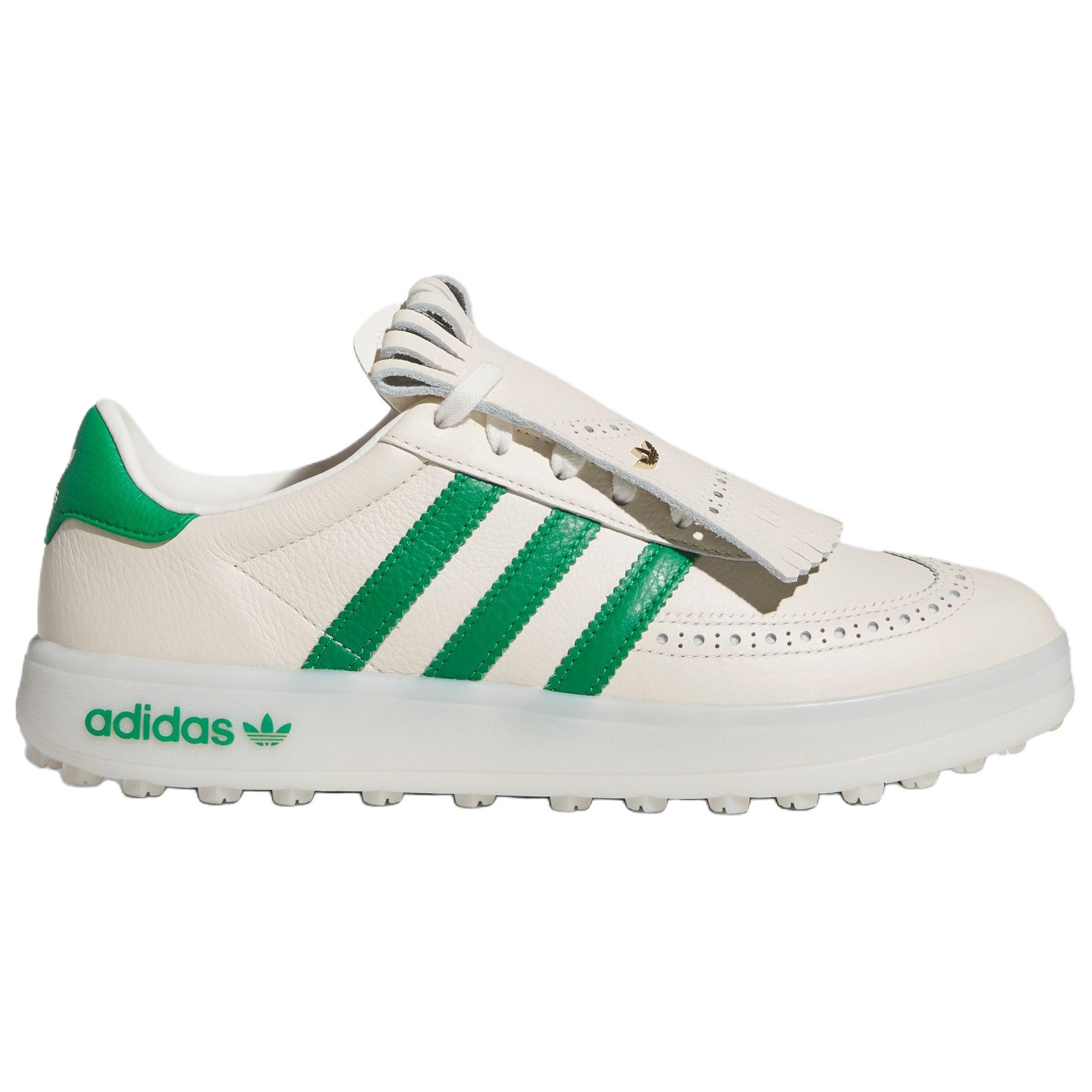 Lookbook adidas Coursecup 無釘高爾夫球鞋「粉筆白綠」 IH8436