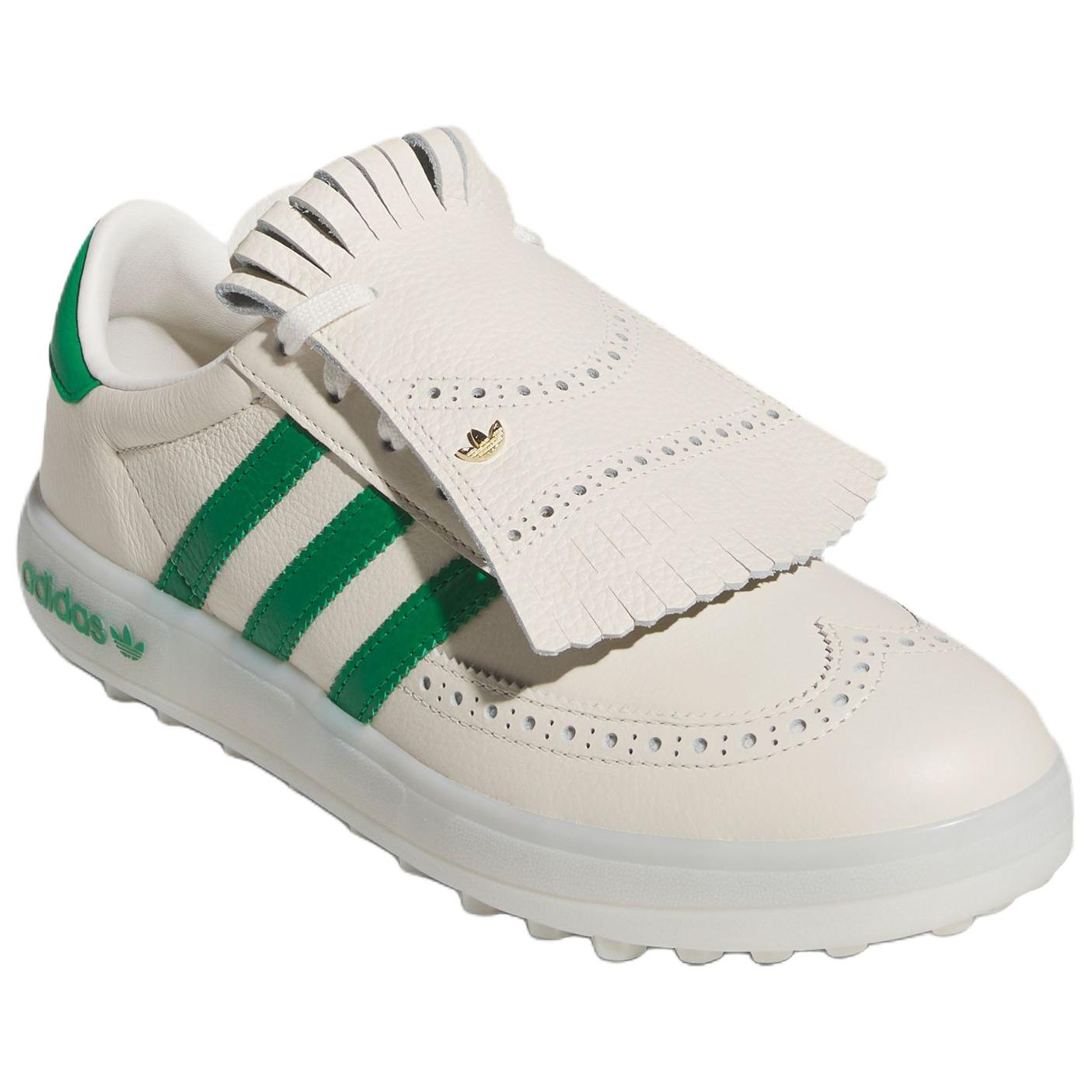 Shop adidas Coursecup 無釘高爾夫球鞋「粉筆白綠」 IH8436
