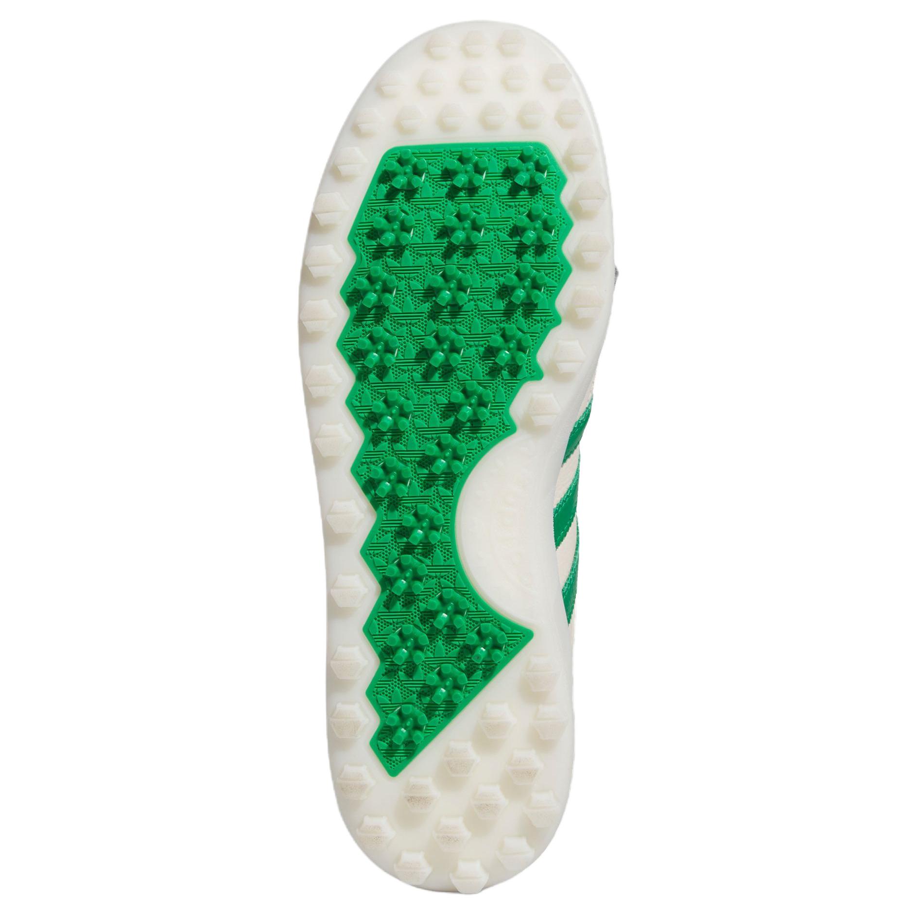 Sizing adidas Coursecup 無釘高爾夫球鞋「粉筆白綠」 IH8436