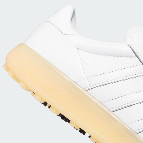 Sizing Adidas Coursecup 無釘高爾夫鞋 白色/黑色/橡膠鞋底 HP7078