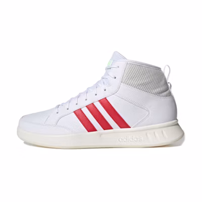 adidas Court80s Mid High Top Casual Skate Shoes Unisex White Red Gray