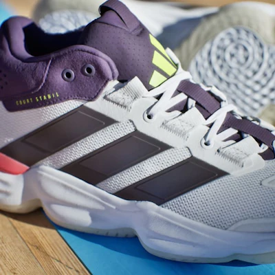 Adidas Court Stabil Kasut Indoor Putih/Aurora Met/Aurora Plum JH5163 3
