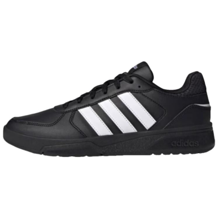 adidas Courtbeat Black Synthetic Leather Low-Top Casual Sneaker JS3012