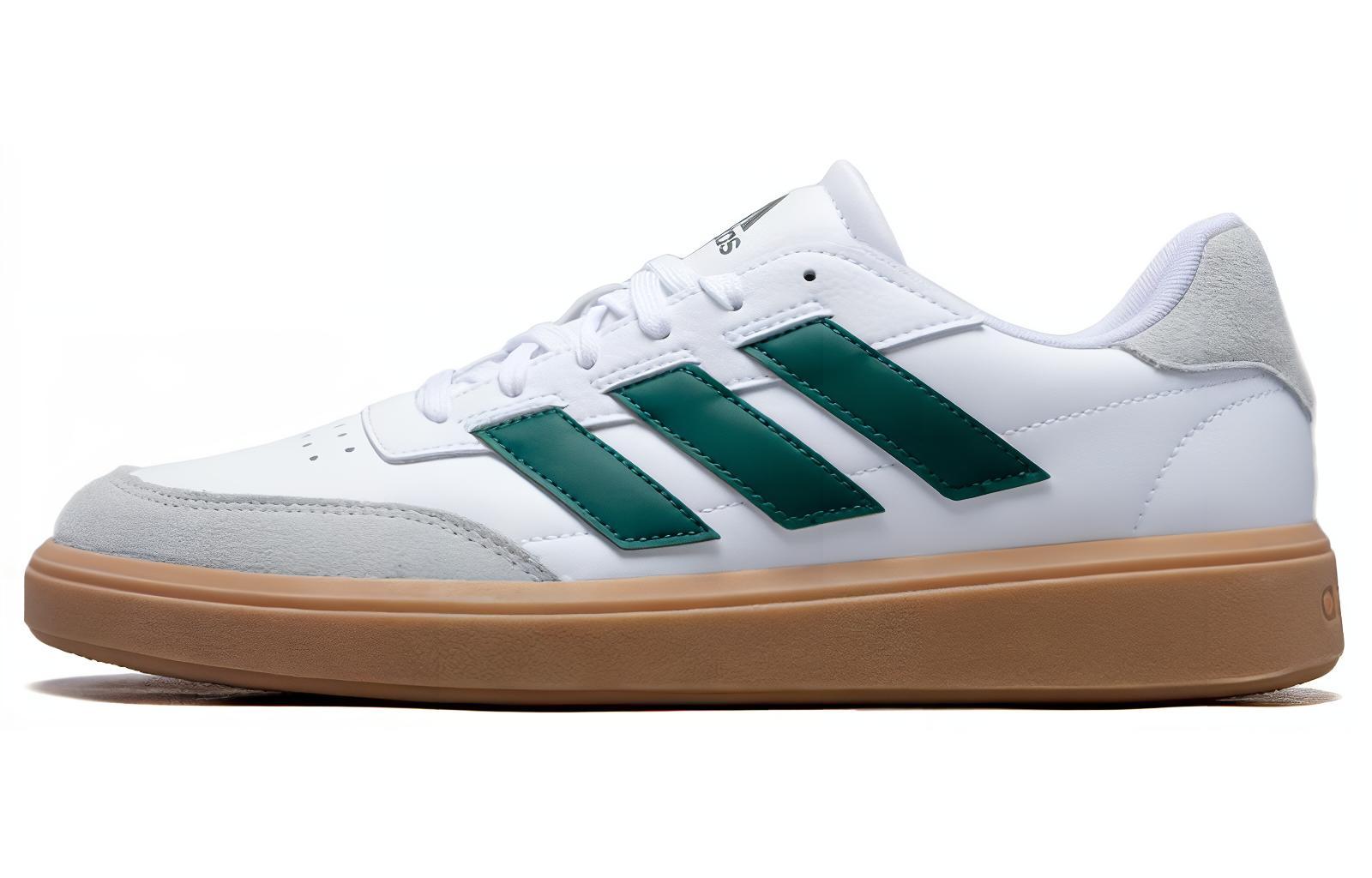 adidas Courtblock White Green Low-Top Tennis Shoes - Durable & Breathable IF6505