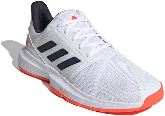 adidas CourtJam Bounce 'White Solar Red' FU8102 Lookbook adidas CourtJam Bounce 'White Solar Red' FU8102