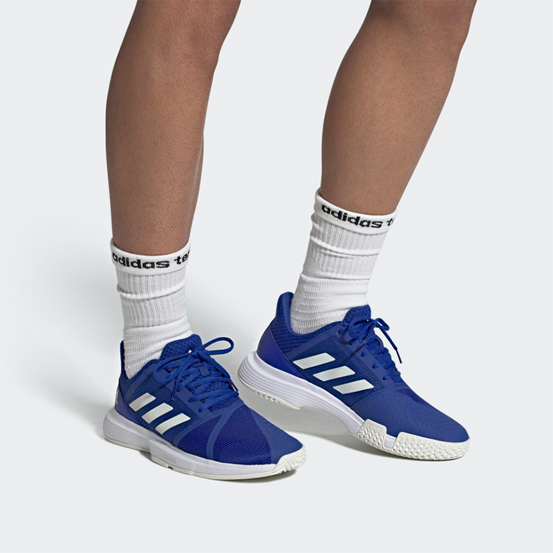 Sizing adidas Courtjam Bounce Biru/Putih EF2477