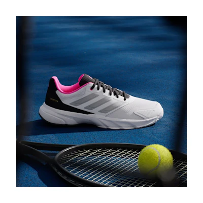 Adidas CourtJam Control 3 Cloud White/Silver Metallic/Lucid Pink