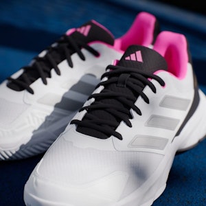 アディダス コートジャム コントロール 3 クラウドホワイト/シルバーメタリック/ルシッドピンク JH5136 1