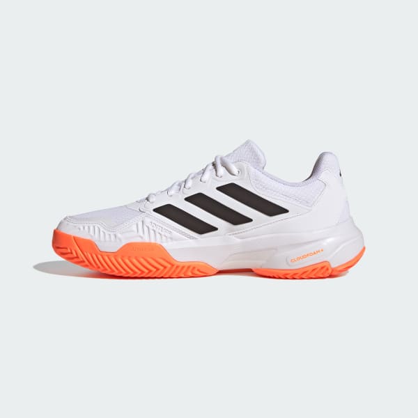 Details for adidas Courtjam Control 3 Scarpe Tennis Bianche/Nere/Arancione Lucido KJ3699