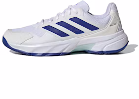 adidas CourtJam Control 3 Tennis Shoes White Blue Comfort Non-Slip Low-Top IF9136 adidas CourtJam Control 3 Tennis Shoes White Blue Comfort Non-Slip Low-Top IF9136