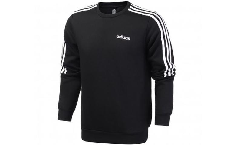 adidas Crew 3-Stripes Training Pullover Sweatshirt Black EI8994