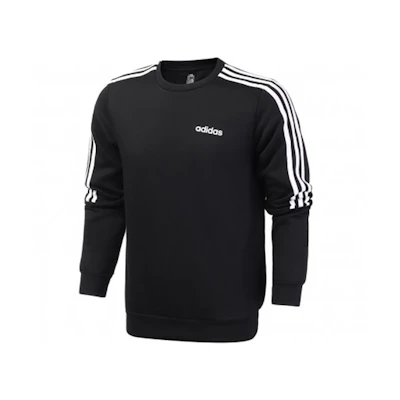 adidas Crew 3-Stripes Training Pullover Sweatshirt Black EI8994